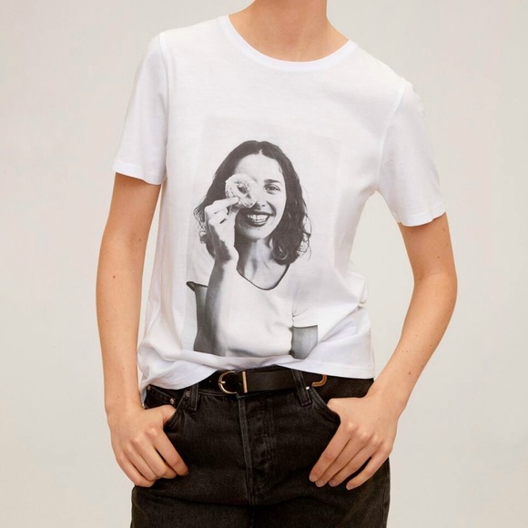 Mango Tops - NWT MANGO WOMEN’S PRINTED T-SHIRT